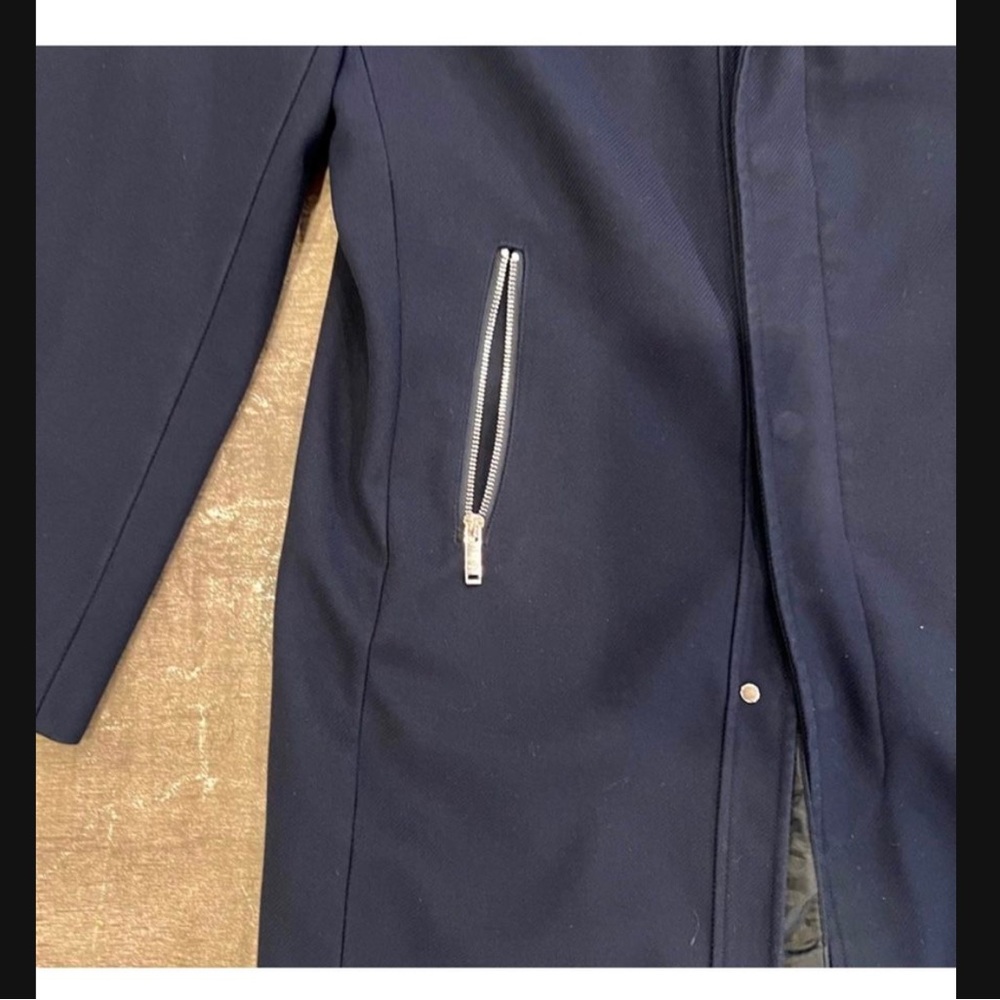 Zara Men's Navy Blue Coat size (xl) euro 44, like new - Picture 5 of 10
